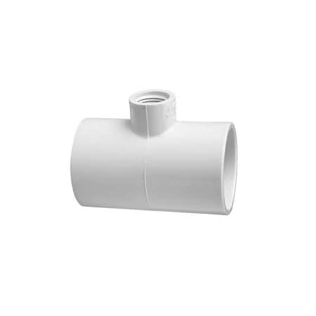Thrifco Plumbing 1 Inch x 3/4 Inch Slip x Threaded PVC Tee SCH 40 8114764